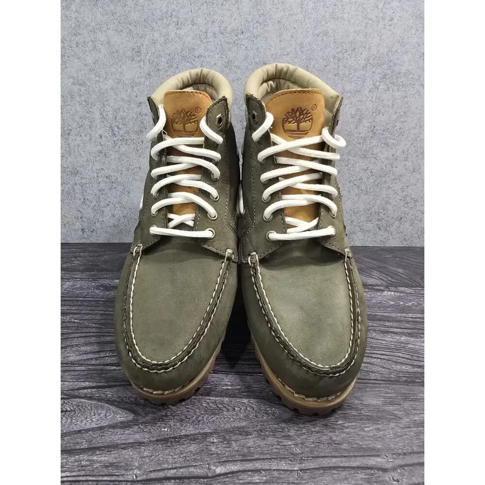 Timberland Authentic Chukka TB0A5P6V991 Dark Green Nubuck Men's 7.5 EUC